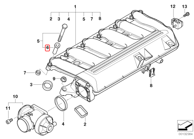 Genuine BMW Engine Intake Manifold Bolt Sleeve for M47 M57