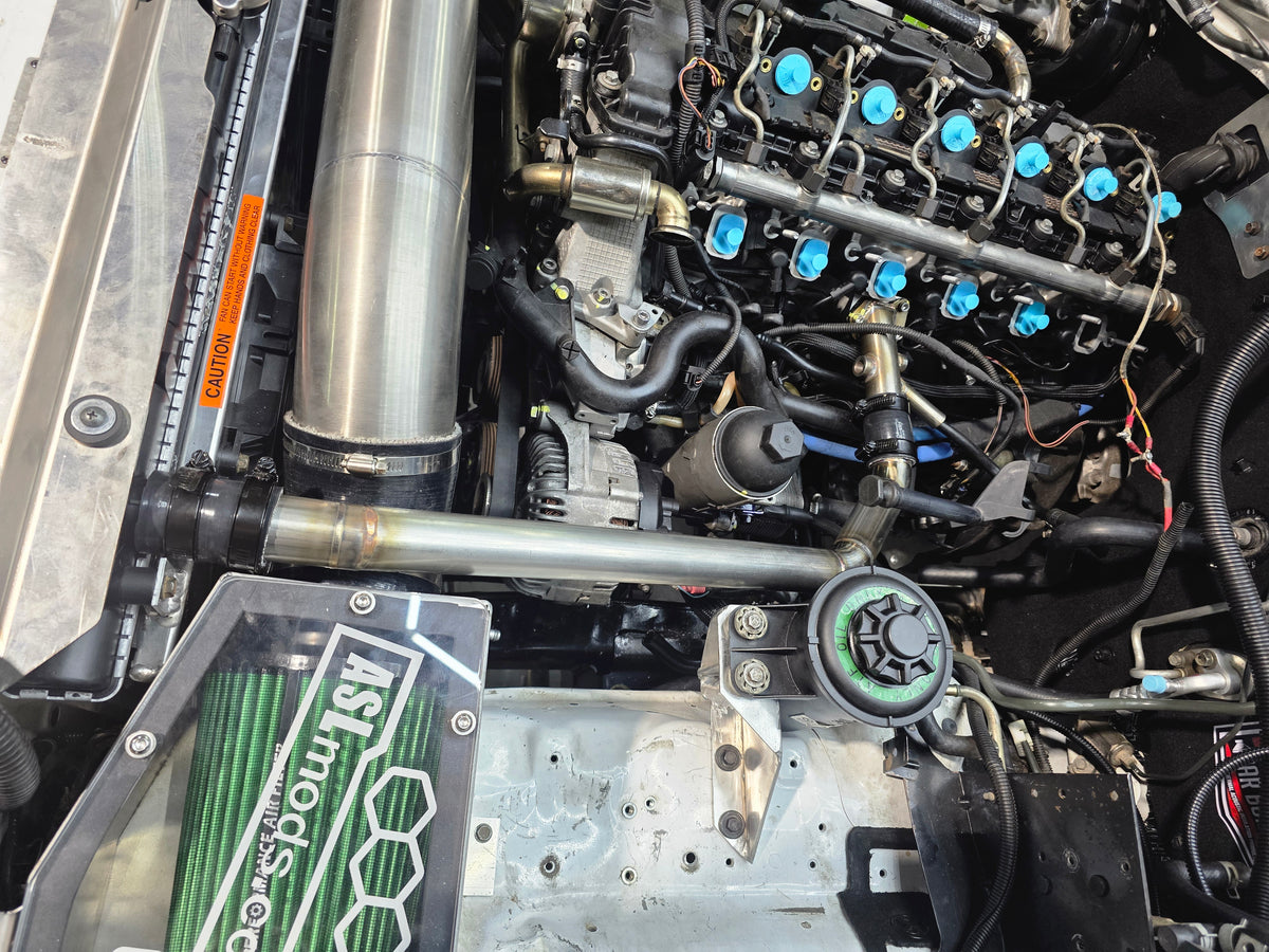 BMW M57 GU Patrol Stainless Upper Radiator Hard Pipe Kit (TB45 Radiato ...