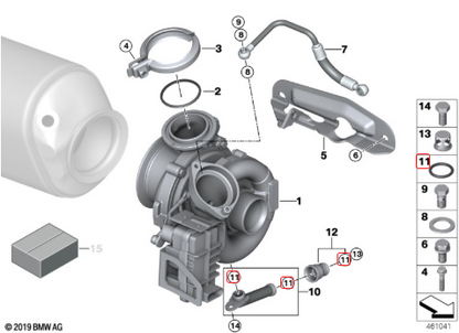 BMW Turbo Oil Line Return O-Ring for M57N & M57N2