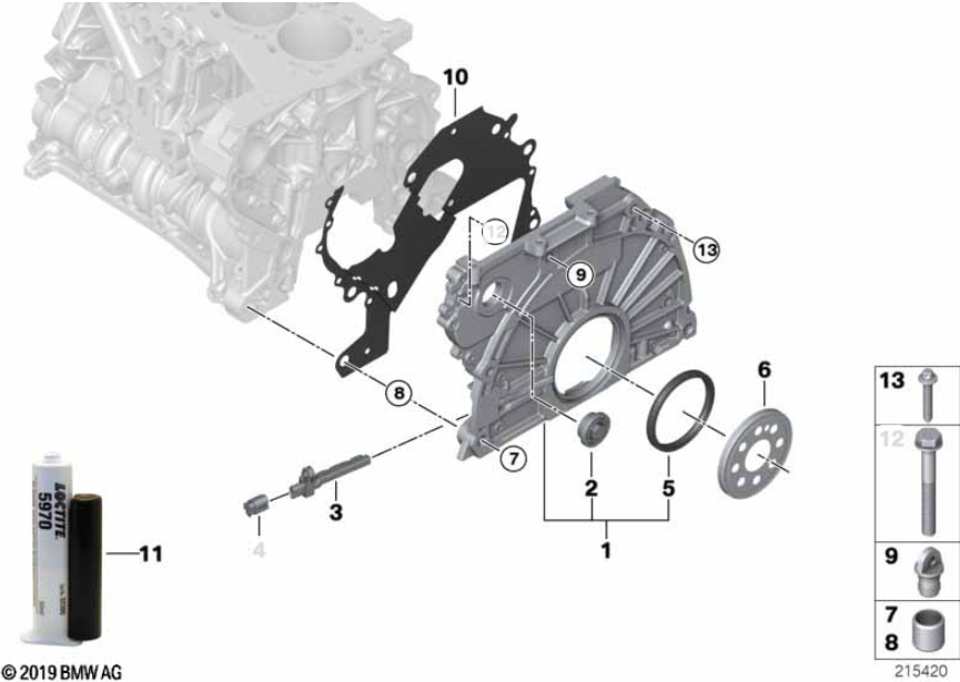 BMW 3.0D N57 Crankshaft rear main seal VICTOR REINZ ® 81-39379-00 11147797490