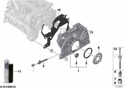 BMW 3.0D N57 Crankshaft rear main seal VICTOR REINZ ® 81-39379-00 11147797490