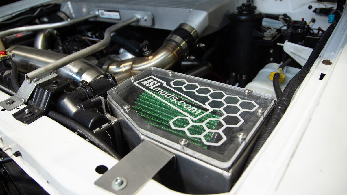 BMW M57 engine fitted in a 4x4 with an ASLmods airbox