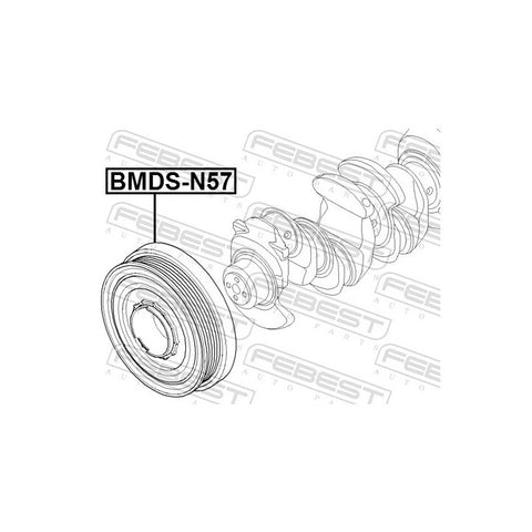BMW 3.0D N57 Crankshaft Belt Pulley FEBEST BMDS-N57 11237800026