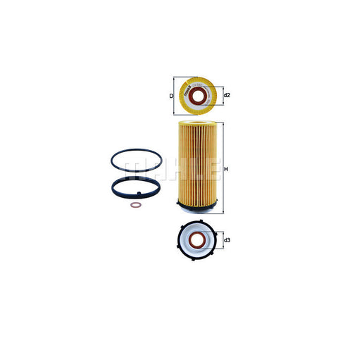 BMW 3.0D N57 Oil Filter Kit MAHLE OX 560D 11427808443