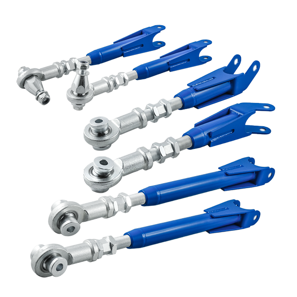 PMC Motorsport Adjustable Camber Arms Set Nissan 350Z Z33 - Uniball (Blue)