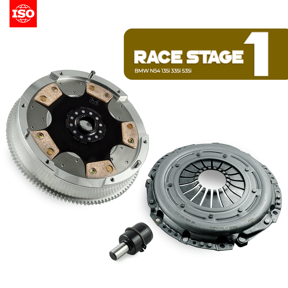 PMC Motorsport RACE STAGE 1 Clutch set for BMW N54 N54B30 135i 335i 535i 6-speed - 240mm / 9.45"