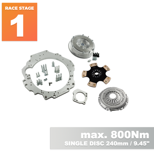 PMC Motorsport RACE STAGE 1 Ford Barra - BMW M57N M57N2 6-Speed HGD JGA HGA - 240mm / 9.45"