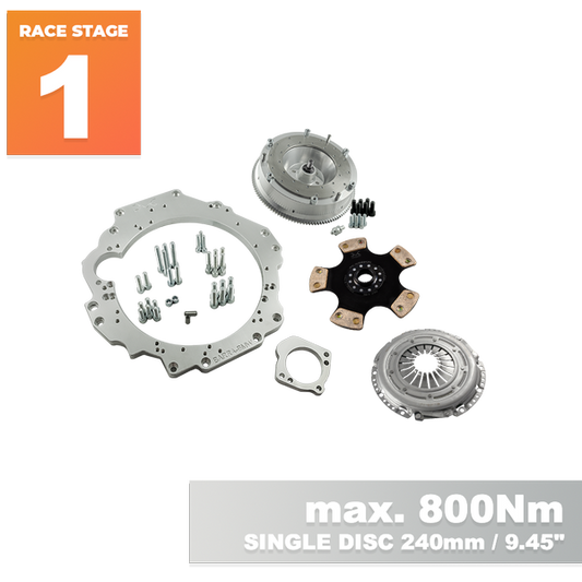 PMC Motorsport RACE STAGE 1 Ford Barra - BMW M57N2 6-speed HGU HGK / N54 - 240mm / 9.45"