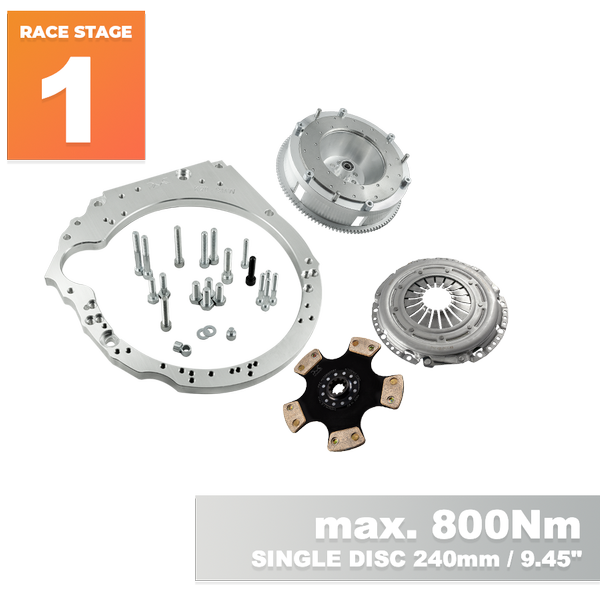 PMC Motorsport RACE STAGE 1 Honda K K20 K24 - BMW M57 / E46 S54 M3 - 240mm / 9.45"