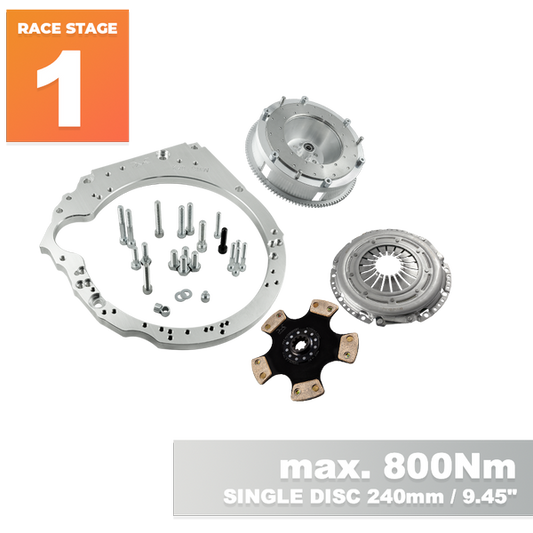 PMC Motorsport RACE STAGE 1 Honda K K20 K24 - BMW M57 / E46 S54 M3 - 240mm / 9.45"