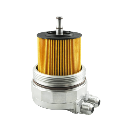 Oil filter lid (cap) with oil cooler fittings and 2 sensor ports BMW M52 M54 M56