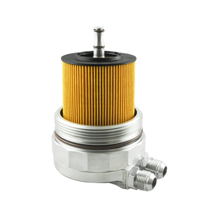 Oil filter lid (cap) with oil cooler fittings and 2 sensor ports BMW M52 M54 M56
