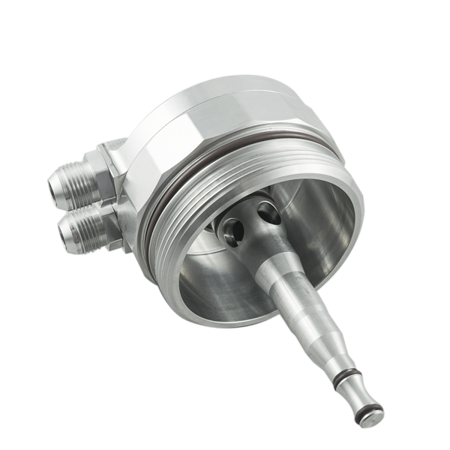Oil filter lid (cap) with oil cooler fittings and 2 sensor ports BMW M52 M54 M56