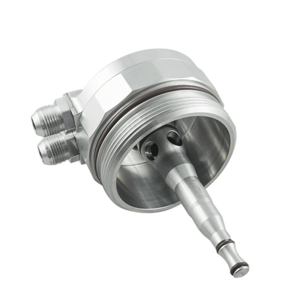 Oil filter lid (cap) with oil cooler fittings and 2 sensor ports BMW M52 M54 M56
