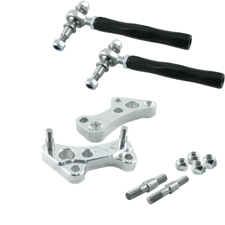 Stage 3+ PMC Motorsport turn angle adapters BMW E46 (Lock Kit / Steering Lock Adapters) + Adjustable steering rods